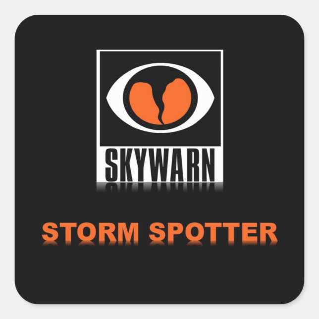 Sticker Carré pour Spotter Storm SKYWARN (Devant)
