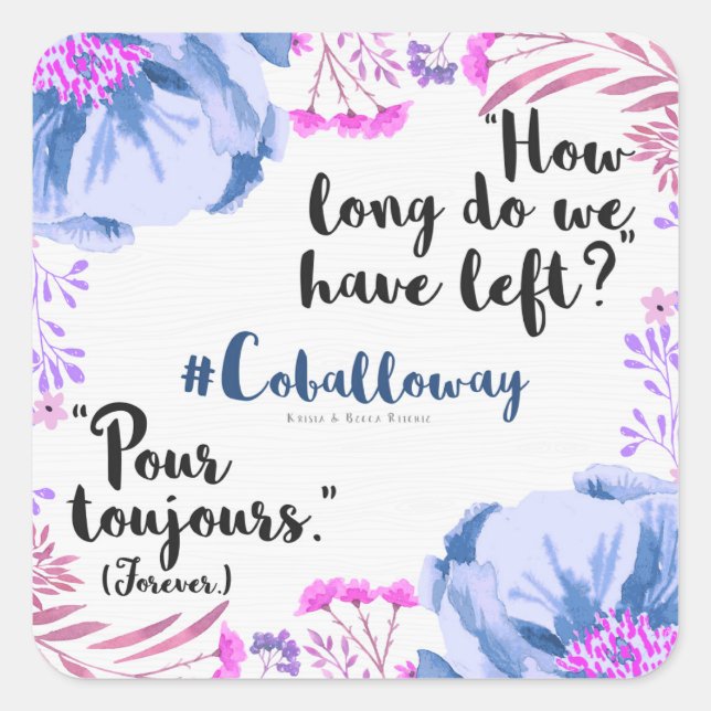 Sticker Carré Pour Toujours (Devant)