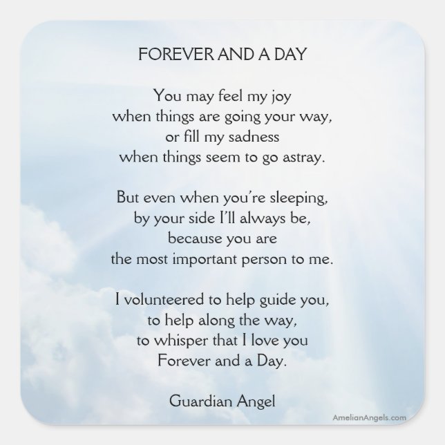 Sticker Carré Pour toujours et pour un jour (Devant)