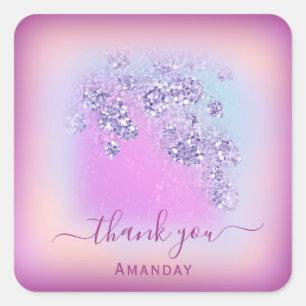 Sticker Carré Poussiéreux Bleu Glitter Berry Merci 16e Glam