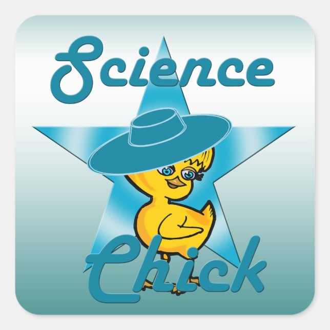 Sticker Carré Poussin #7 de la Science (Devant)