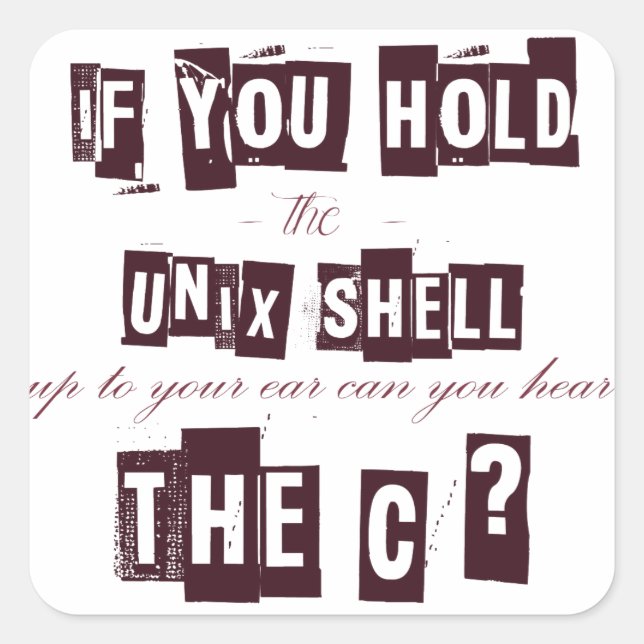 Sticker Carré Pouvez vous entendre le C (Devant)