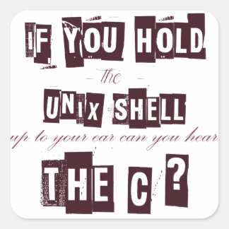 Sticker Carré Pouvez vous entendre le C
