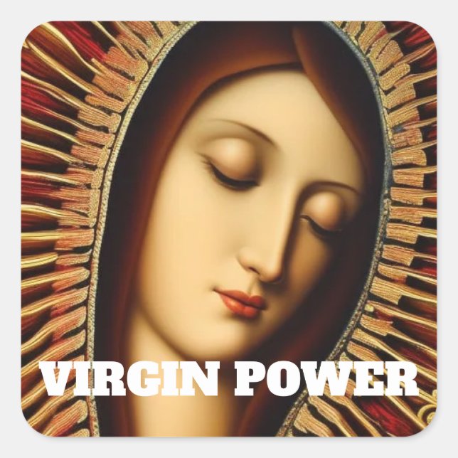 STICKER CARRÉ POUVOIR DE LA VIERGE (Devant)