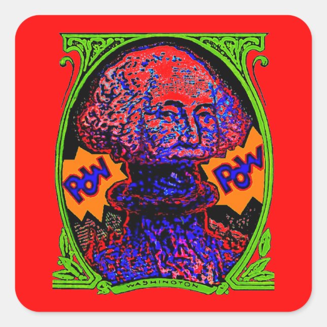 Sticker Carré POW ! ! L'argent explose (Devant)