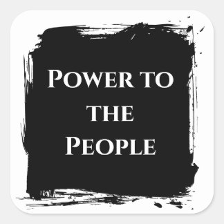 Sticker Carré Power to the People t shirt  political statement