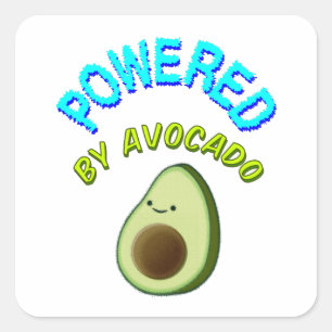 Sticker Carré Powered by Avocado