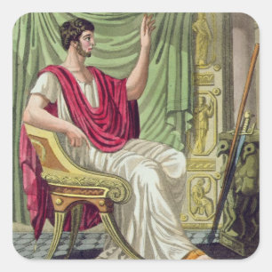 Sticker Carré Praetor, n° 38 de 'Rome antique', gravée par L
