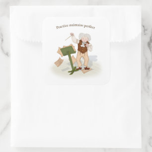 Sticker Carré Pratique Conserve Parfait Beethoven Conduite