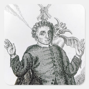 Sticker Carré Prédicateur ardent d'armée de Hugh Peter