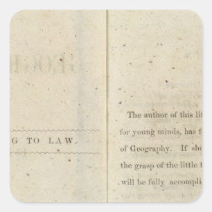 Sticker Carré Préface Lecteur géographique pour enfants Dixie