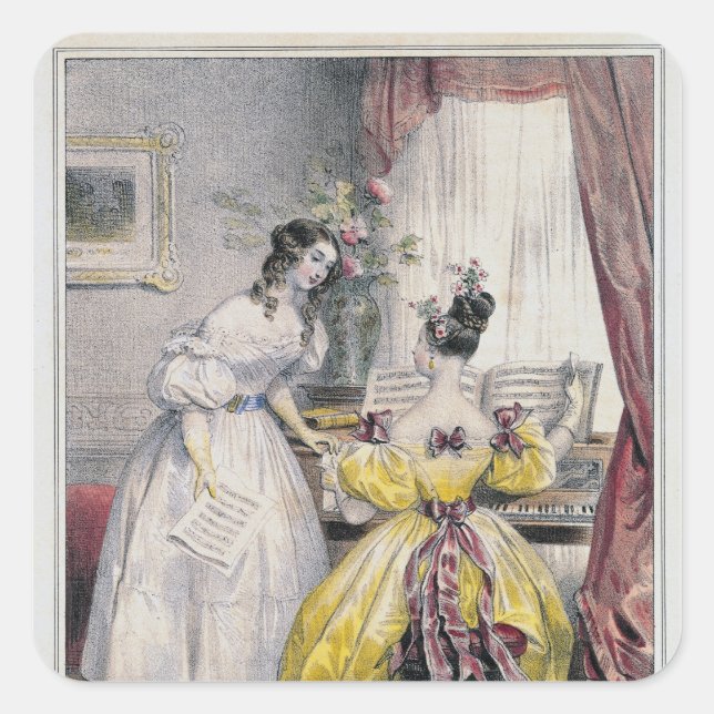 Sticker Carré Prelude, du Journal des Femmes, 1830-48 (Devant)
