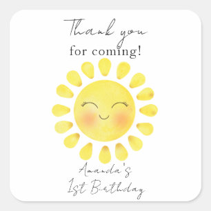 Sticker Carré Premier voyage autour du Soleil 1er anniversaire M