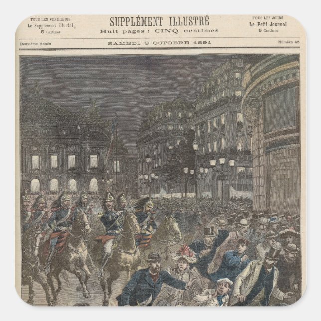 Sticker Carré Première performance de 'Lohengrin' (Devant)