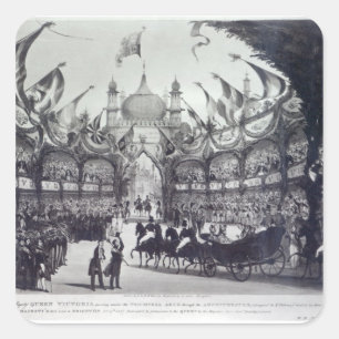 Sticker Carré Première visite de la reine Victoria à Brighton