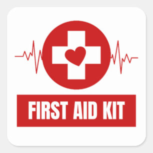 Sticker Carré Premiers secours et urgences