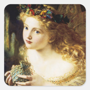 Sticker Carré Prenez le juste visage de la femme