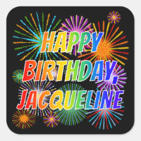 Prénom "JACQUELINE", Amusant "HEUREUX ANNIVERSAIRE