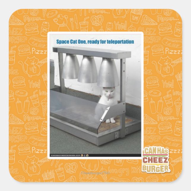 Sticker Carré Préparez pour la téléportation (Devant)