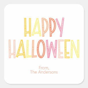 Sticker Carré Preppy Happy Halloween