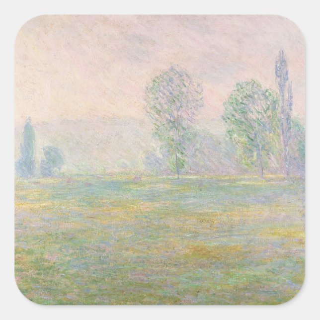 Sticker Carré Prés de Claude Monet | en Giverny, 1888 (Devant)