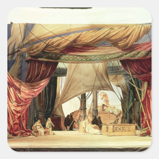 Sticker Carré Présentez le modèle pour l'opéra 'Tristan et (Devant)