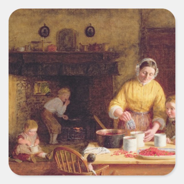 Sticker Carré Préserver la confiture (Devant)