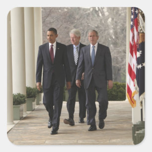 Sticker Carré Président Barack Obama et anciens présidents