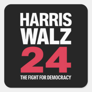 Sticker Carré Présidente élue Kamala Harris & Tim Walz 2024 