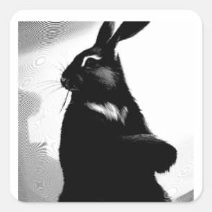 Sticker Carré Prestigieux Lapin