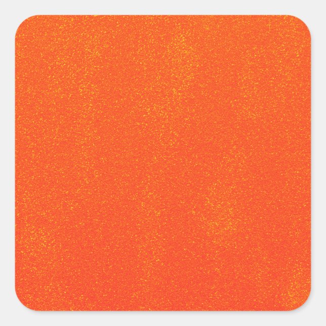 Sticker Carré Pretty Orange Sparkly Mess (Devant)