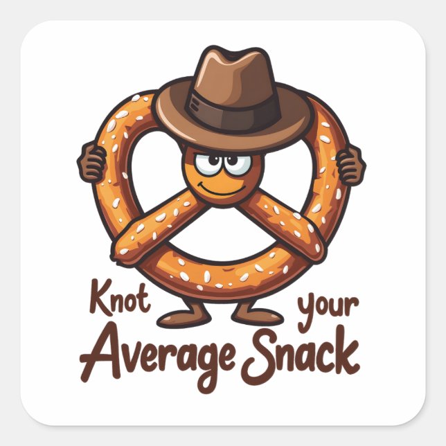 Sticker Carré Pretzel Dealer Pretzels Snack Oktoberfest Baking (Devant)