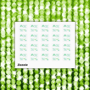 Sticker Carré Prière chrétienne pour les enfants Vert  