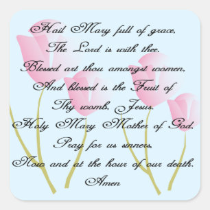 Sticker Carré Prière de Hail Mary