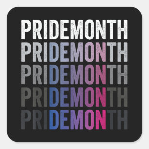 Sticker Carré Prière Demon Bisexual Bi Pride Mois LGBTQ Gay Lesb