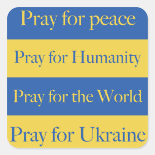 Sticker Carré Priez pour l'Ukraine