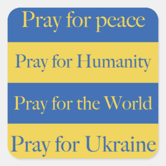 Sticker Carré Priez pour l'Ukraine