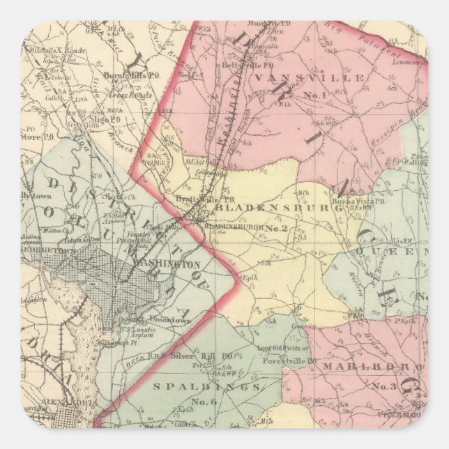 Sticker Carré Prince George's (Devant)