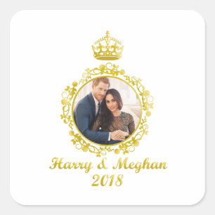 Sticker Carré Prince Harry et Meghan Markle