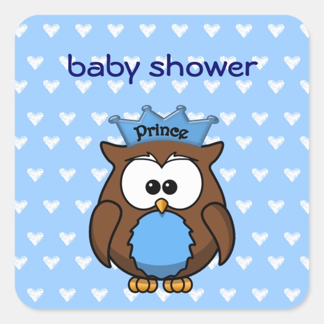 Sticker Carré prince owl (Devant)