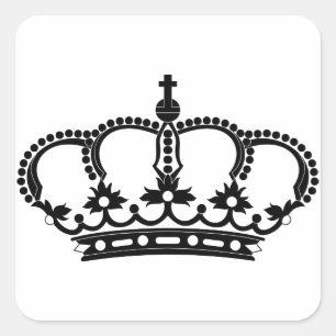 Sticker Carré Prince Royal Couronne Roi