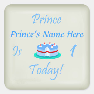 Sticker Carré Prince (Votre nom) est un aujourd'hui