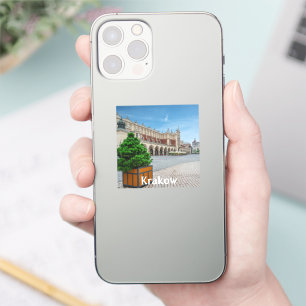 Sticker Carré principal dans la vieille ville de Cracovie,