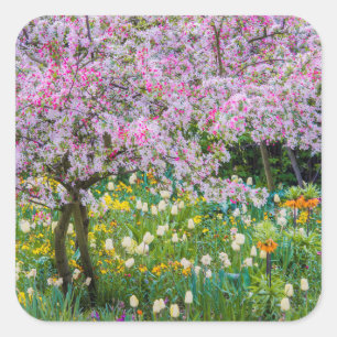 Sticker Carré Printemps dans le jardin de Claude Monet