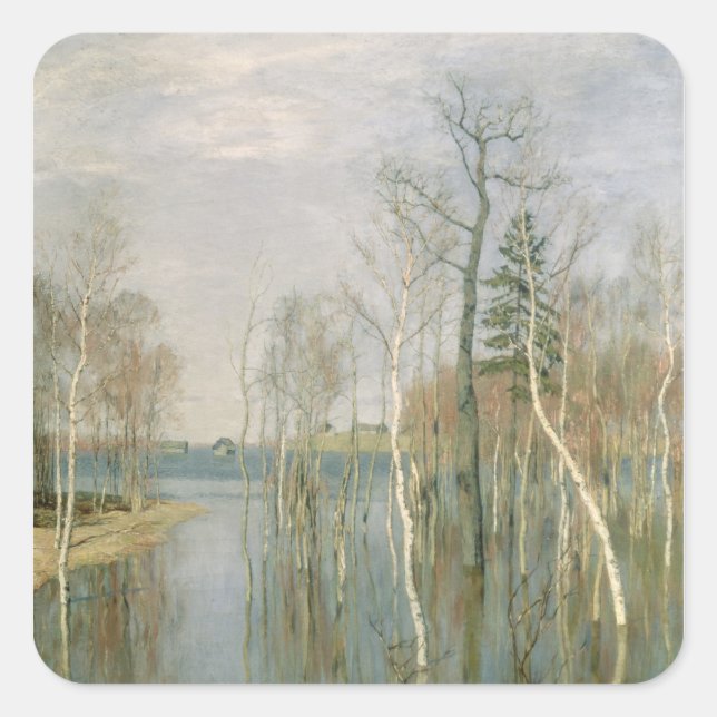 Sticker Carré Printemps, Eau haute, 1897 (Devant)
