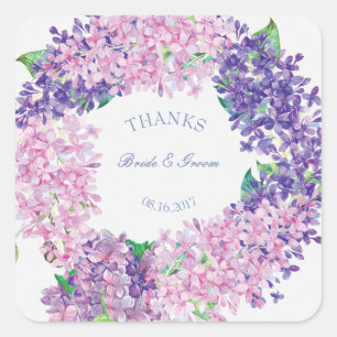 Sticker Carré Printemps Lilac Fleur Fleurie-Mariage FloralMerci