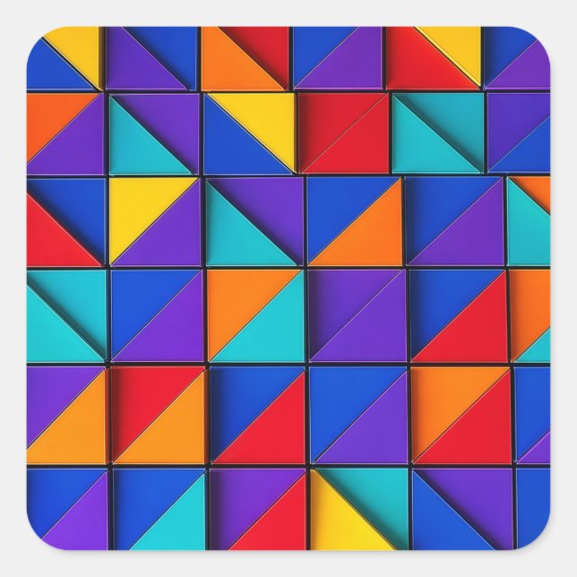 Sticker Carré Prism Tile (Devant)