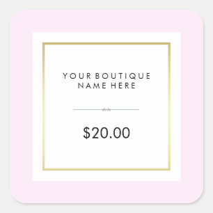 Sticker Carré Prix à payer au détail fascinant chic de rose et