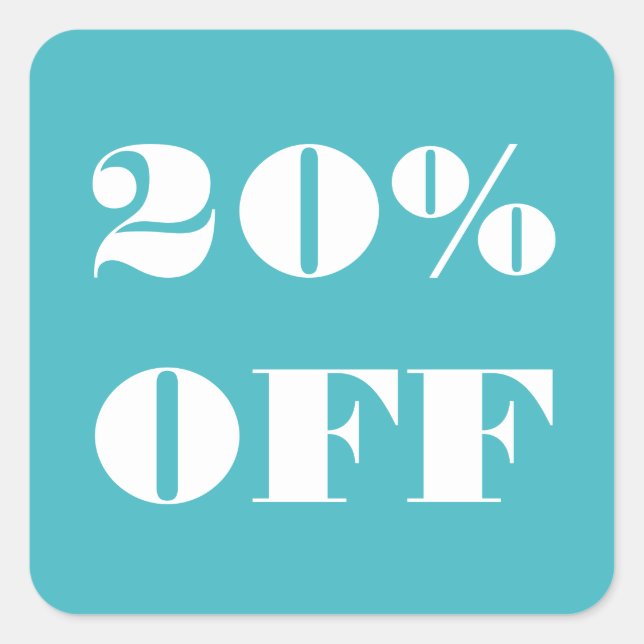 Sticker Carré Prix de vente minimaliste simple (Devant)