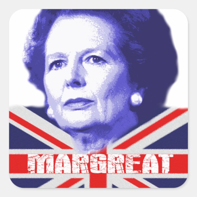 Sticker Carré Pro Mme Thatcher (Devant)